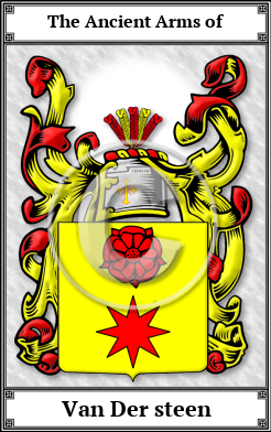 Van Der steen Family Crest Download (JPG)  Book Plated - 150 DPI